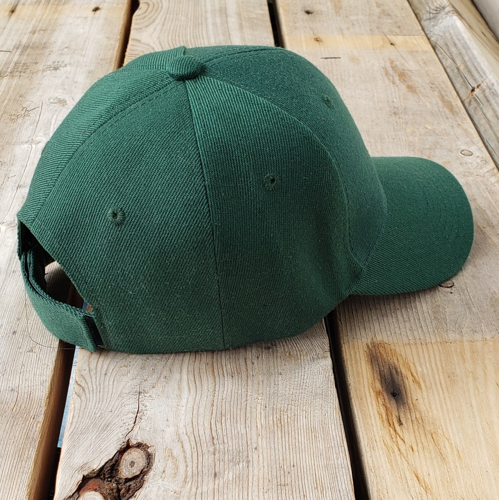 Unisex Hunter Green 6 Panel Baseball cap 🧢 - Picture 3 of 5